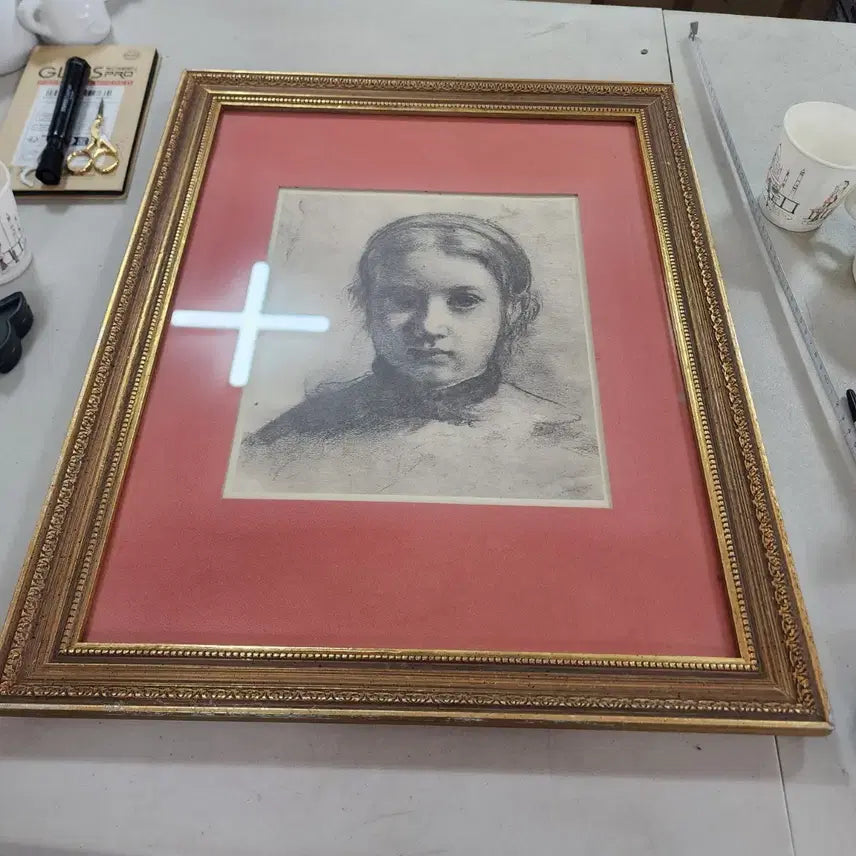 [BUNJANG] Vintage Wooden Frame Print (51.4cm x 41.4cm) / USA 나무액자 프린트  크기51.4cmX41.4cm