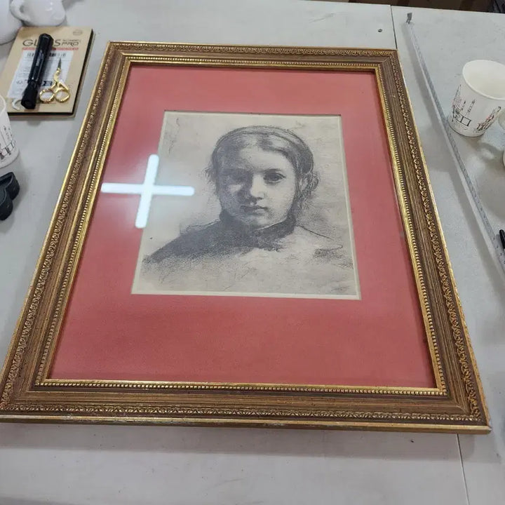 [BUNJANG] Vintage Wooden Frame Print (51.4cm x 41.4cm) / USA 나무액자 프린트  크기51.4cmX41.4cm