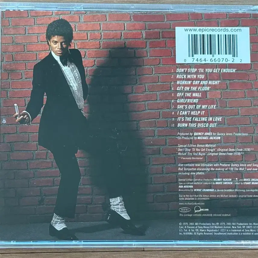 [BUNJANG] Michael Jackson Off The Wall 2001 Special Edition CD / 마이클 잭슨 Off The Wall 2001 Special Edition