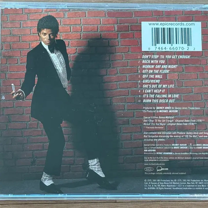 [BUNJANG] Michael Jackson Off The Wall 2001 Special Edition CD / 마이클 잭슨 Off The Wall 2001 Special Edition