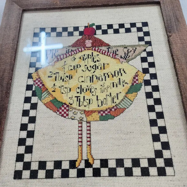 [BUNJANG] Handmade Cross-Stitch Framed Artwork (42cm x 34.5cm) / USA 나무액자 핸드메이드 십자수크기42cmX34.5cm