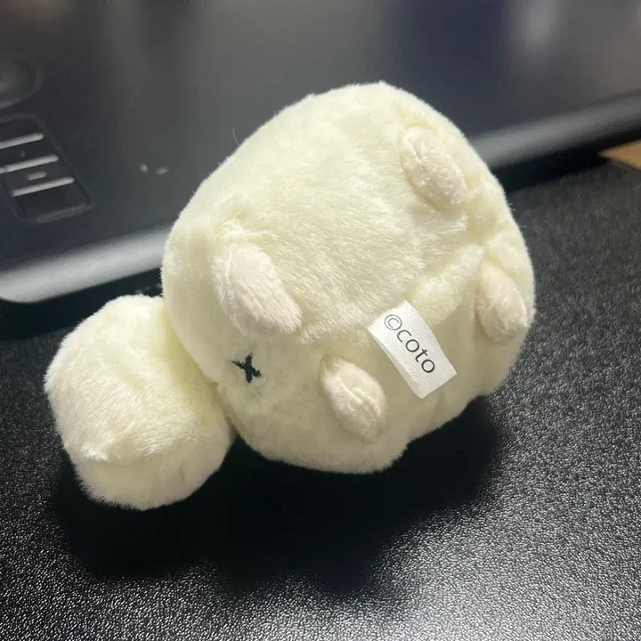 [BUNJANG] White Puppy Gachapon Plush Keychain Pomeranian Capsule Toy / 흰 강아지 가챠 인형 키링 포메라니안 포메 캡슐