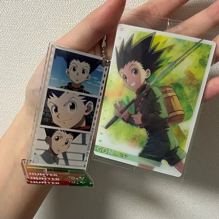 [BUNJANG] Hunter x Hunter Gon Famous Scene Acrylic Stand Keychain + Gon Itajaga Card / 헌터헌터 곤 명장면 아크릴 스탠드 키링 + 곤 이타쟈가 카드