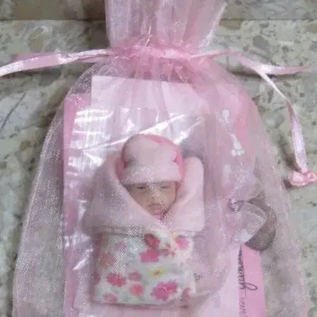 [BUNJANG] Imported Baby Doll with Pink Floral Blanket / 아기 인형 핑크 꽃무늬 이불 포함 수입