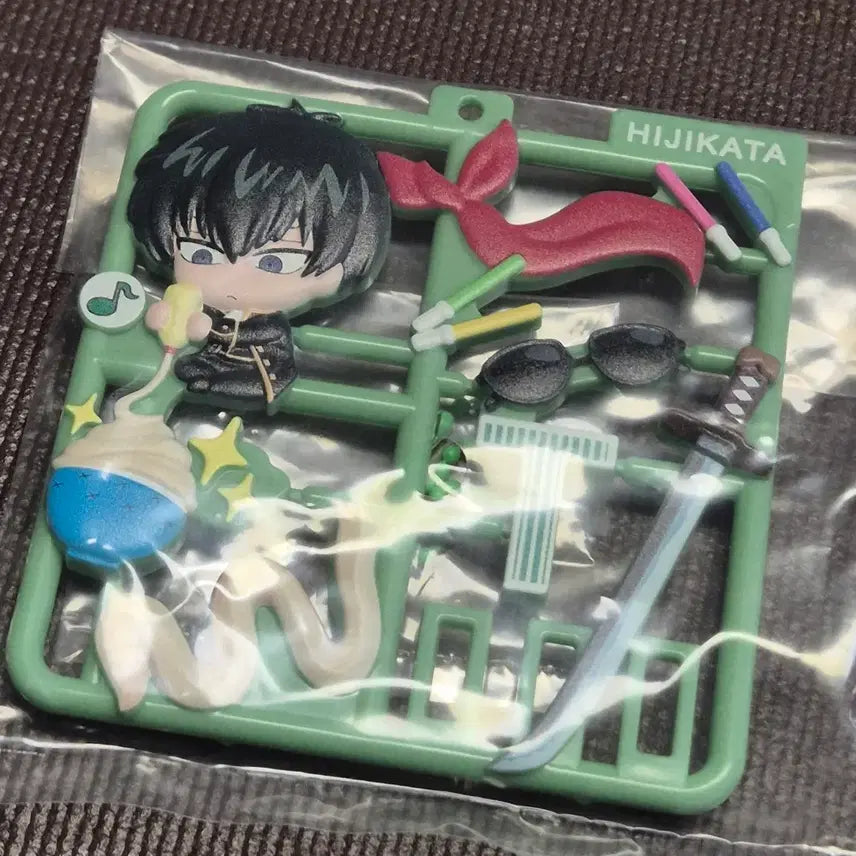 [BUNJANG] Gintama Hijikata Flat Collection Keyring Megahouse / 은혼 히지카타 플랫컬렉션키링 메가하우스