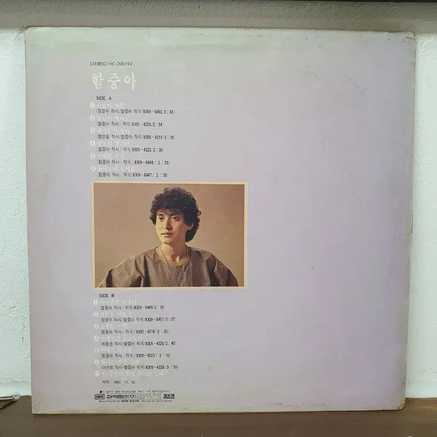 [BUNJANG] Ham Joong Ah 1983 "Love For Me" / "Two Figures in the Fog" LP / 함중아 LP  1983  내게도사랑이 안개속의 두그림자