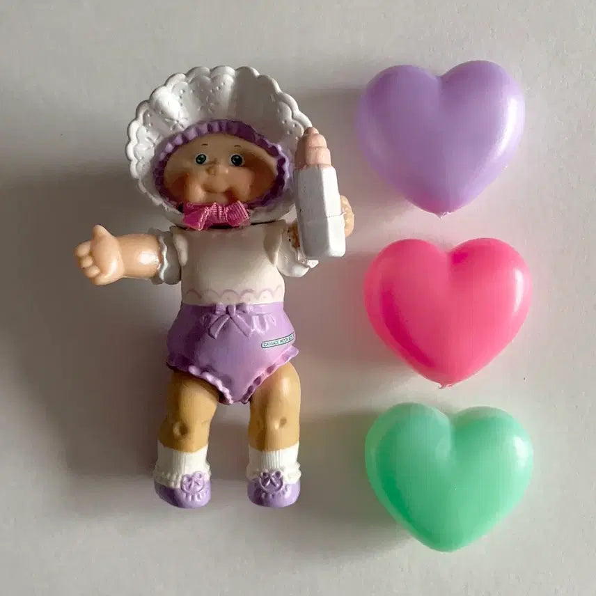 [BUNJANG] 1984s Green Eye Purple Bonnet Baby Cabbage Figure (Rare) / 1984s/그린아이 퍼플보넷 베이비 빈티지 양배추피규어(rare)