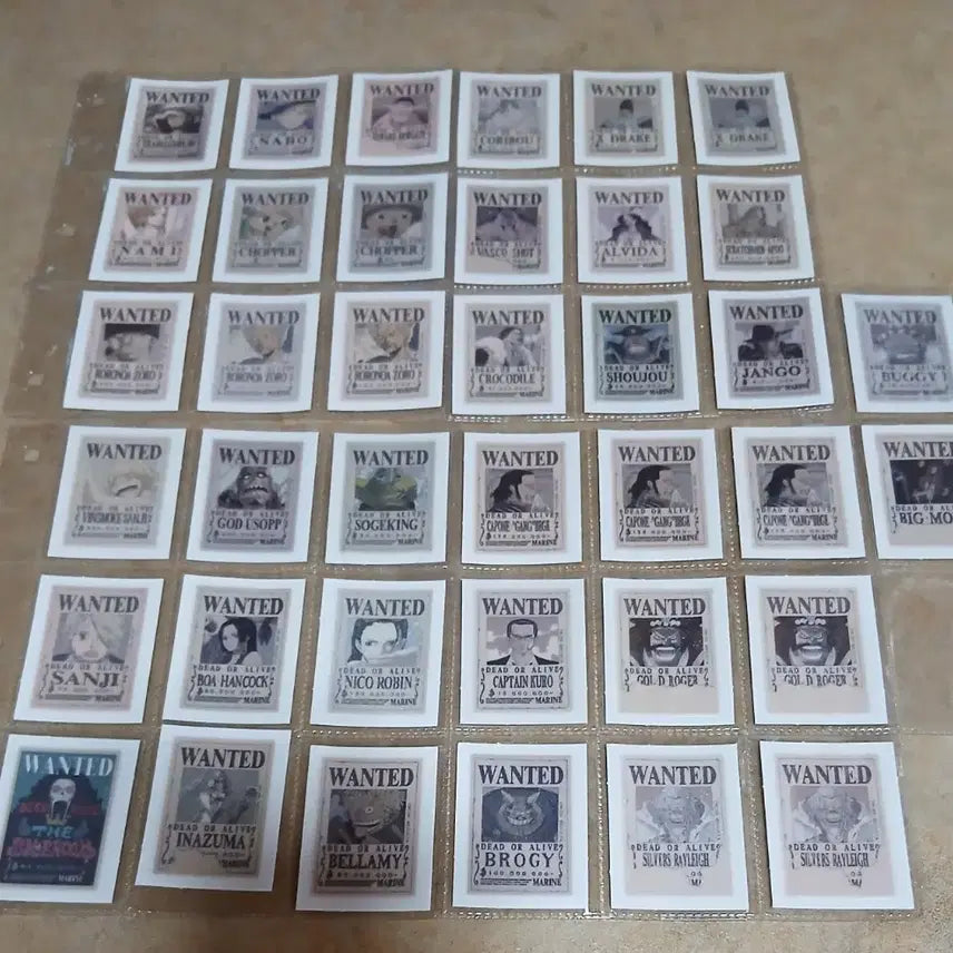[BUNJANG] One Piece Wanted Poster Sticker Set / 원피스 현상수배 띠부씰 현상금 스티커 원티드 홈플러스 원피스