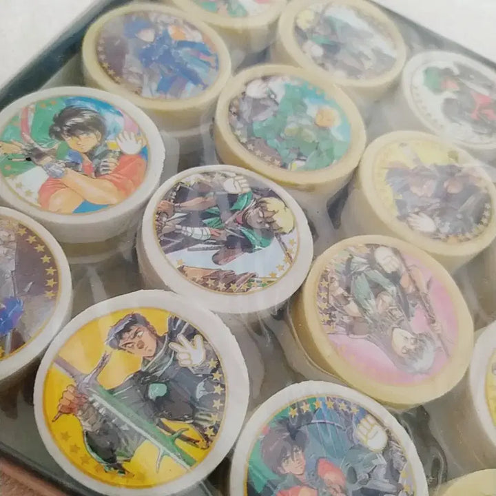 [BUNJANG] Crystal Galaxy Empire Eraser (Disc Shape) / 옛날 딱지모양 크리스탈 은하제국 지우개 / 고전 문구 빈티지 종이딱지