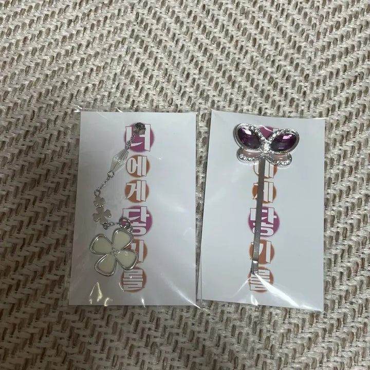[BUNJANG] To Your Eternity Butterfly Hair Clip Keychain Set / 너에게닿기를 펀딩 나비 머리핀 키링