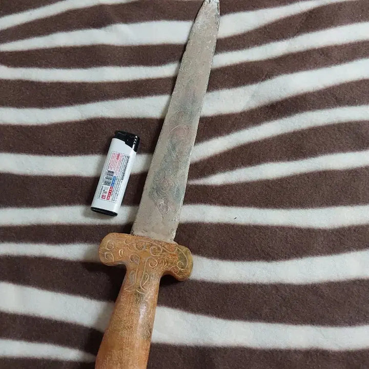 [BUNJANG] Ancient Bronze and Jade Ceremonial Dagger Prop / 고대 칼 장식용 소품  청동옥칼