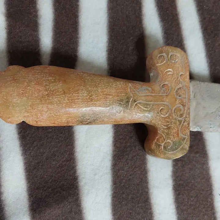[BUNJANG] Ancient Bronze and Jade Ceremonial Dagger Prop / 고대 칼 장식용 소품  청동옥칼