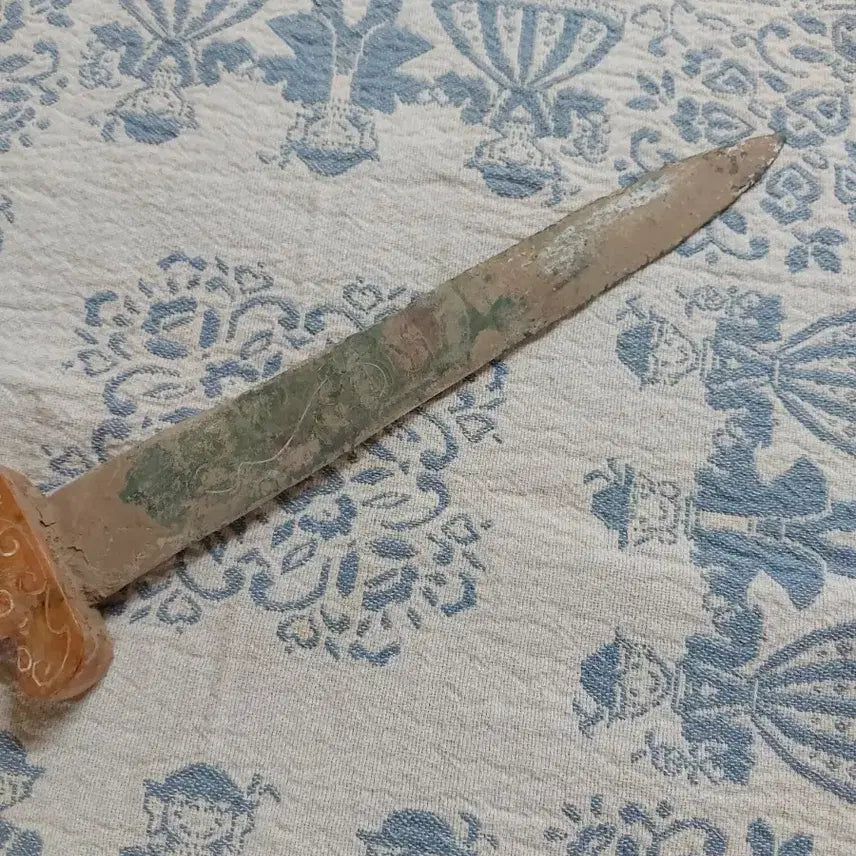 [BUNJANG] Ancient Bronze and Jade Ceremonial Dagger Prop / 고대 칼 장식용 소품  청동옥칼