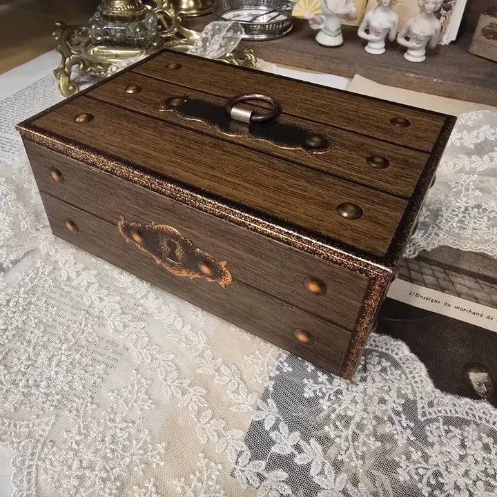 [BUNJANG] Vintage Tin Box Wood Box Shape / 빈티지 틴케이스 우드박스 쉐이프