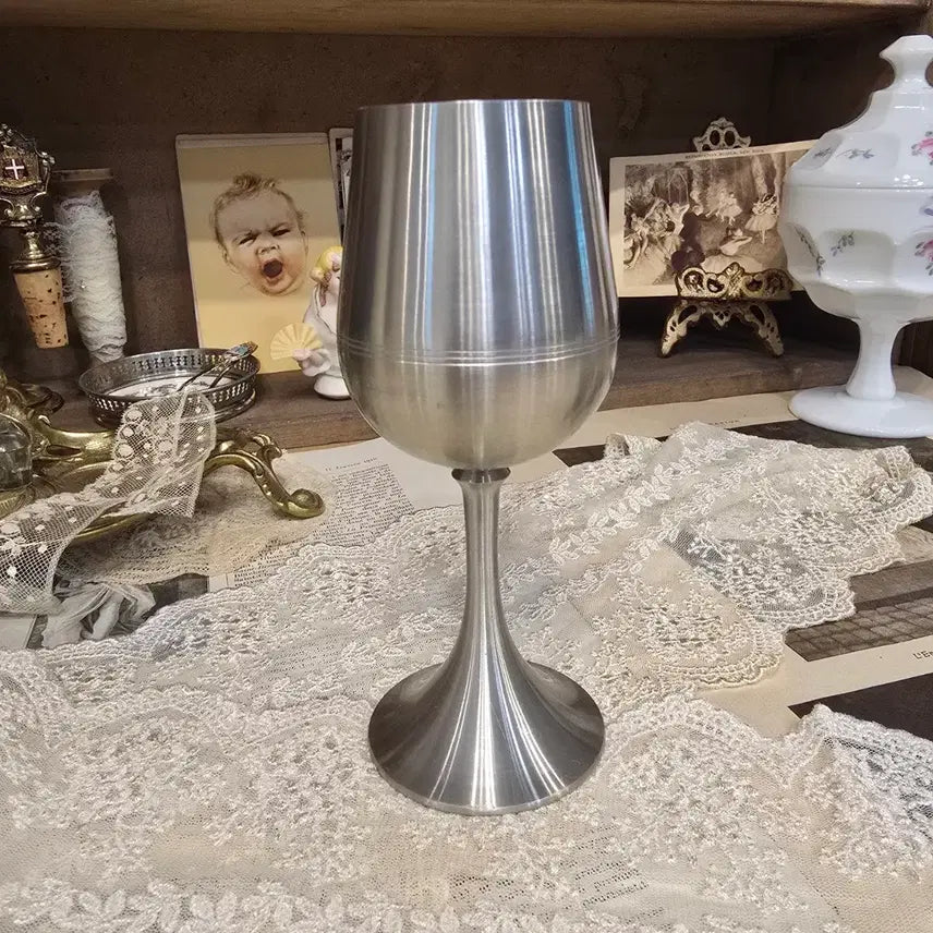 [BUNJANG] Vintage Pewter Wine Goblet / 빈티지 주석 와인잔 고블렛