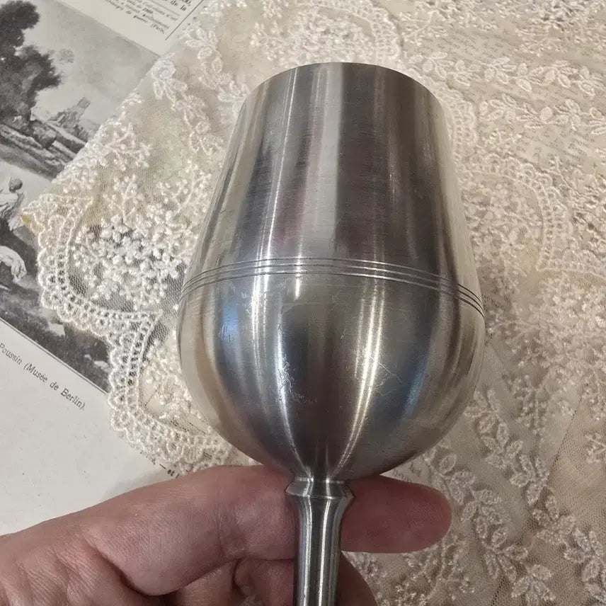 [BUNJANG] Vintage Pewter Wine Goblet / 빈티지 주석 와인잔 고블렛