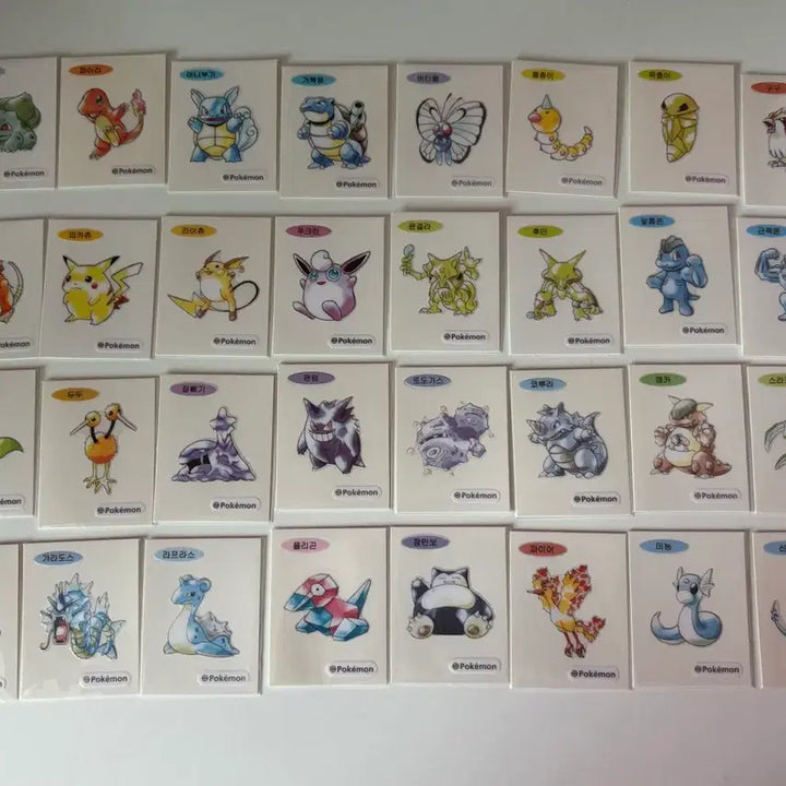 [BUNJANG] Pokemon 30th Anniversary Artic 32 Types Bundle Set / 포켓몬 30주년 아트윅 띠부씰 32종 일괄 판매 피카츄 파이리 신뇽 미뇽