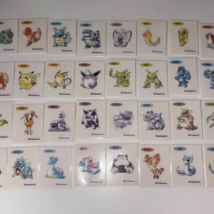 [BUNJANG] Pokemon 30th Anniversary Artic 32 Types Bundle Set / 포켓몬 30주년 아트윅 띠부씰 32종 일괄 판매 피카츄 파이리 신뇽 미뇽