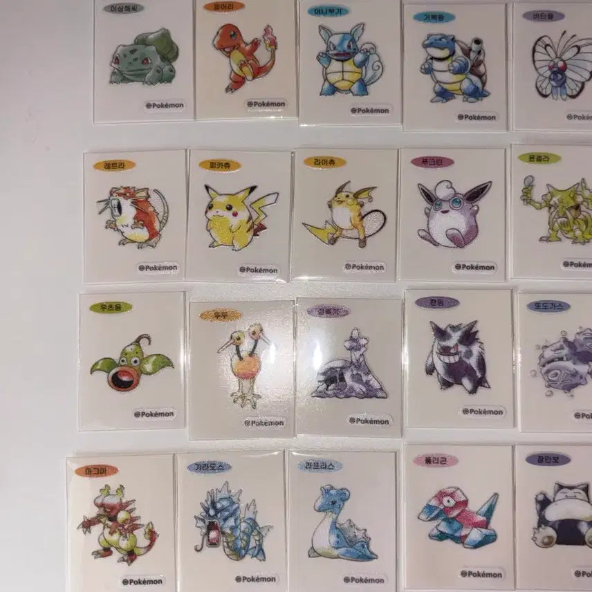 [BUNJANG] Pokemon 30th Anniversary Artic 32 Types Bundle Set / 포켓몬 30주년 아트윅 띠부씰 32종 일괄 판매 피카츄 파이리 신뇽 미뇽