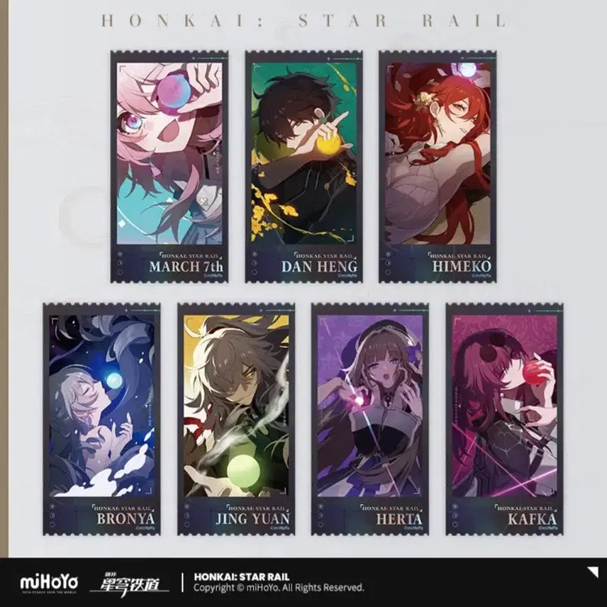 [BUNJANG] Honkai: Star Rail Countdown Laser Ticket Photocard Full Set / 붕괴 스타레일 카운트다운 레이저티켓 포토카드 판매