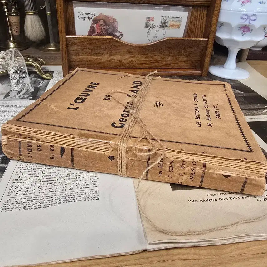 [BUNJANG] Vintage Book "Works by George Sand" (1941 Edition) / 빈티지 책 서적 노끈묶임