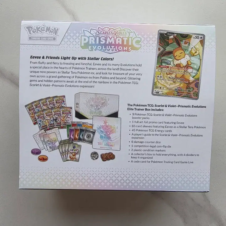 [BUNJANG] Pokemon Scarlet &amp; Violet Prismatic Evolution Elite Trainer Box (ETB) - North America (Excluding Booster Packs &amp; Eevee Promo) / 포켓몬 프리즈마틱 이볼루션 ETB (팩/프로모 제외)