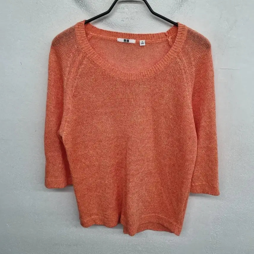 [BUNJANG] Uniqlo Linen 7/10 Sleeve Knit Top (Women&
