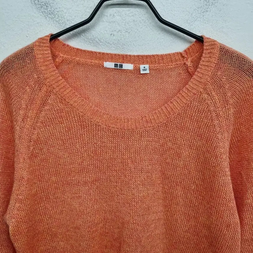 [BUNJANG] Uniqlo Linen 7/10 Sleeve Knit Top (Women&