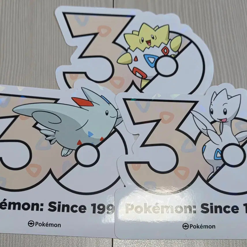 [BUNJANG] Pokemon 30th Anniversary Logo Sticker Set (Togepi, Togetic, Togekiss) / 포켓몬 30주년 로고 스티커 토게피, 토게키스, 토게틱 판매합니다.