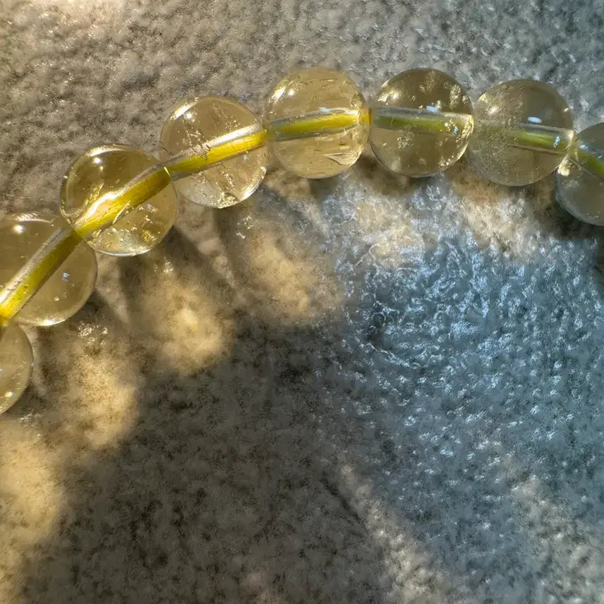 [BUNJANG] Natural Libyan Desert Glass Bracelet (New) - Power Stone Energy / 천연 고급 리비아 운석 팔찌(새상품) 유리 천연석 파워스톤 에너지 강함