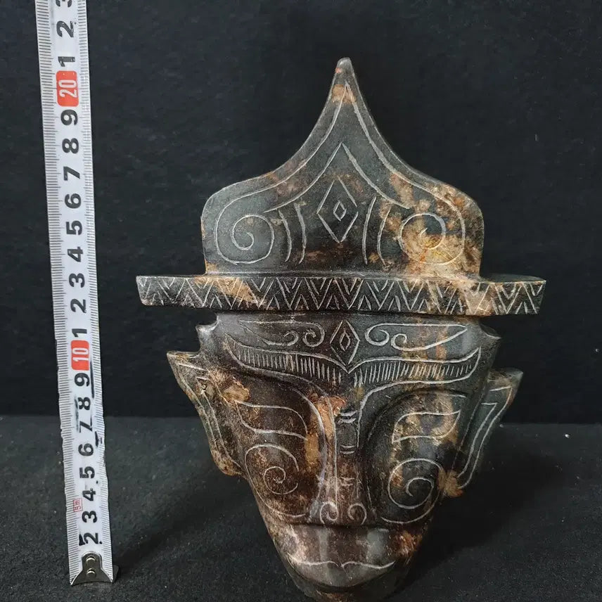 [BUNJANG] Western Zhou Dynasty Huatian Jade Mask - Excavated / (수원만물)출토 서주시기 화전옥 가면상