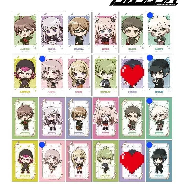 [BUNJANG] Danganronpa JR Tokai Collaboration Chibi Acrylic Stand &amp; Cheki Set / 단간론파 JR도카이 나에기 히나타 코마에다 나나미 사이하라 아카마츠 준코