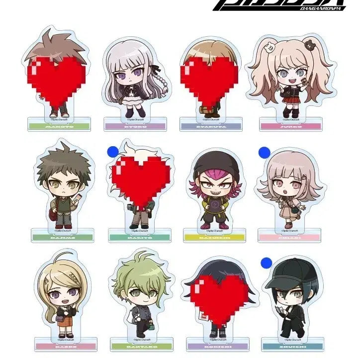 [BUNJANG] Danganronpa JR Tokai Collaboration Chibi Acrylic Stand &amp; Cheki Set / 단간론파 JR도카이 나에기 히나타 코마에다 나나미 사이하라 아카마츠 준코