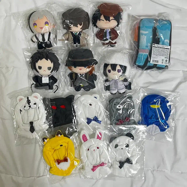 [BUNJANG] Bungo Stray Dogs Dazai Chuuya Ranpo Plush Doll Set / 문호스트레이독스 문스독 쿠지 인형 누이 다자이 츄야 란포