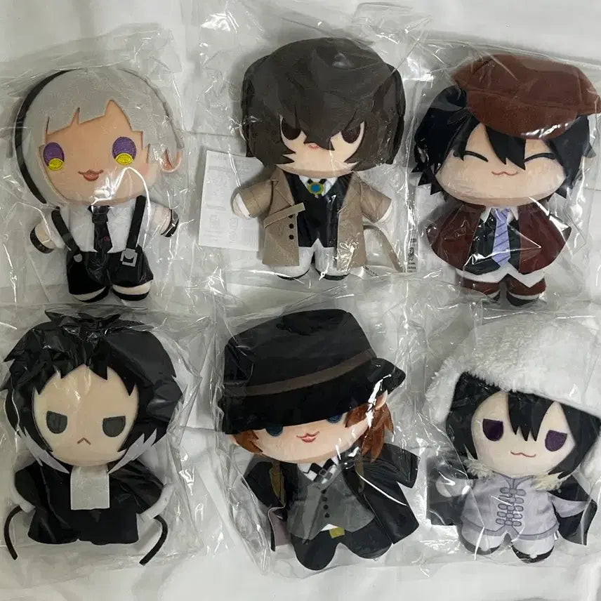 [BUNJANG] Bungo Stray Dogs Dazai Chuuya Ranpo Plush Doll Set / 문호스트레이독스 문스독 쿠지 인형 누이 다자이 츄야 란포