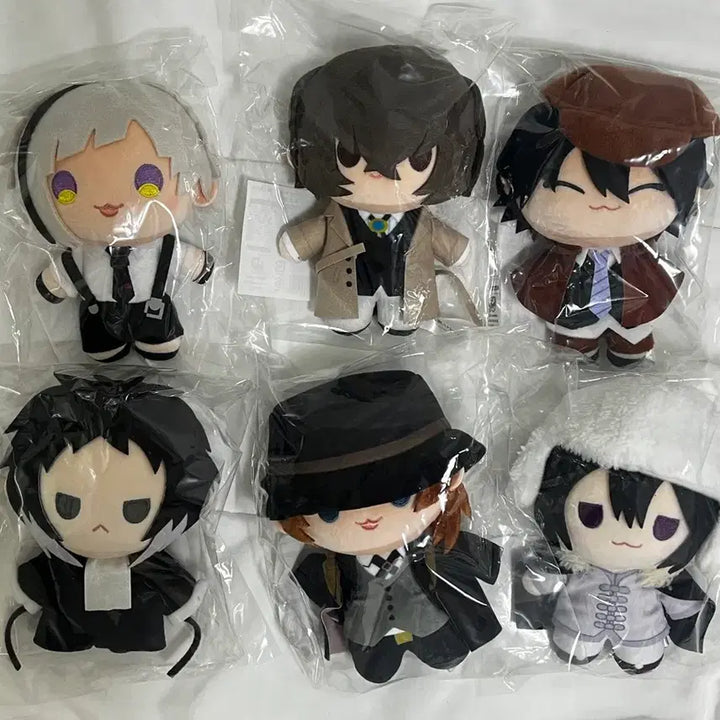 [BUNJANG] Bungo Stray Dogs Dazai Chuuya Ranpo Plush Doll Set / 문호스트레이독스 문스독 쿠지 인형 누이 다자이 츄야 란포