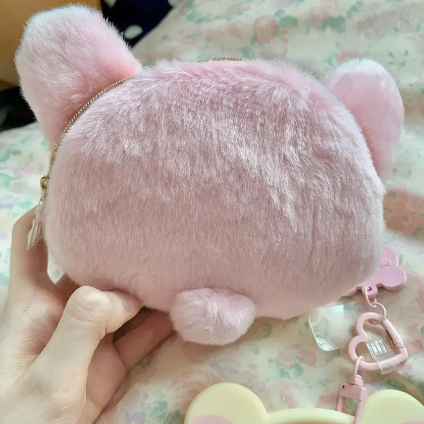 [BUNJANG] Korilakkuma Rabbit Wallet Pouch with Strap, Keychain Holder, and Carabiner Bundle Set / 일괄) 코리락쿠마 우사기 지갑 파우치, 스트랩 키링 걸이 카라비너
