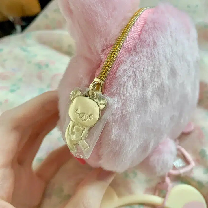 [BUNJANG] Korilakkuma Rabbit Wallet Pouch with Strap, Keychain Holder, and Carabiner Bundle Set / 일괄) 코리락쿠마 우사기 지갑 파우치, 스트랩 키링 걸이 카라비너