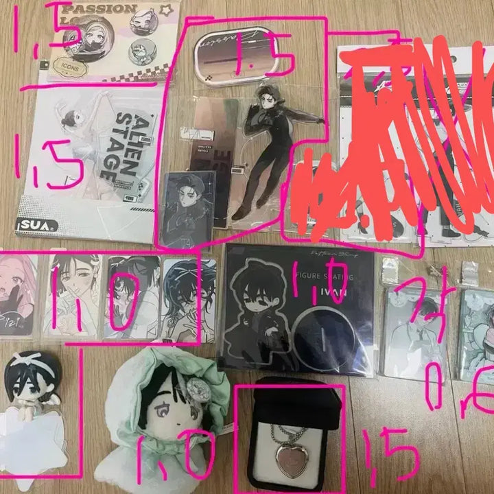 [BUNJANG] A-Stage Sua, Ivan Goods Bundle Set / 대량처분 일괄5.5! 에이스테 수아,이반 굿즈 팬던트, 코롯토, 스포츠