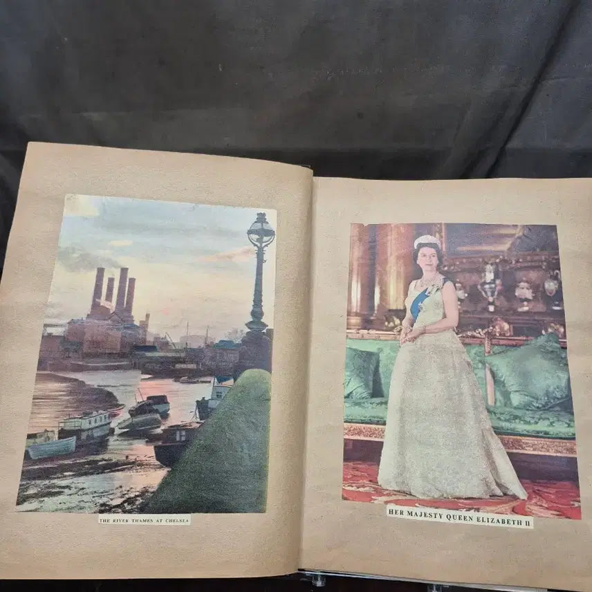[BUNJANG] 1950s British Royal Family Photo Scrapbook and Postcards (52+) / 1950년대 영국왕실왕족사진 스크랩과  엽서 52장이상