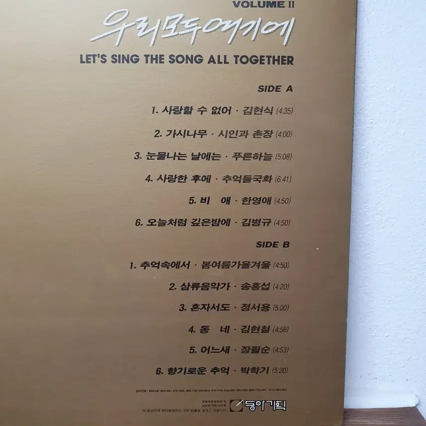 [BUNJANG] Woori Modu Yeogie 2nd Album LP / 우리모두여기에 2집 LP 1993초반