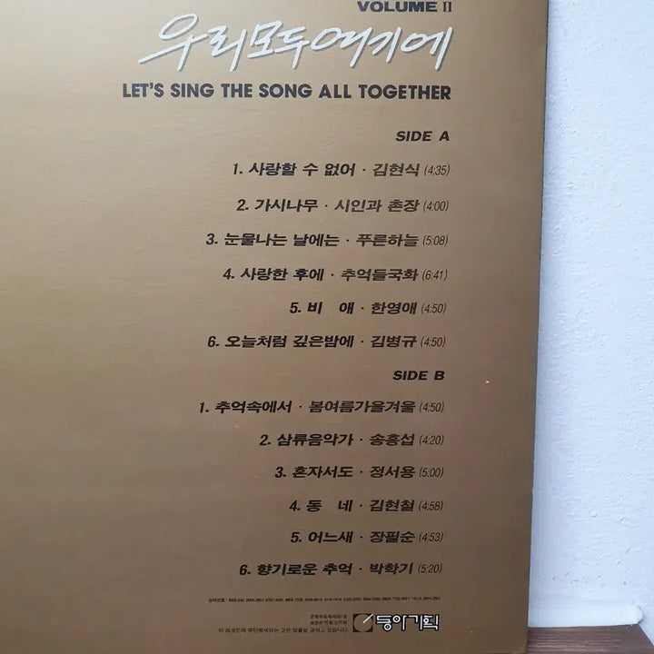 [BUNJANG] Woori Modu Yeogie 2nd Album LP / 우리모두여기에 2집 LP 1993초반