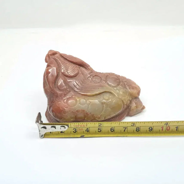 [BUNJANG] Red Jasper Frog Sculpture / 원석 개구리 조각상 홍옥