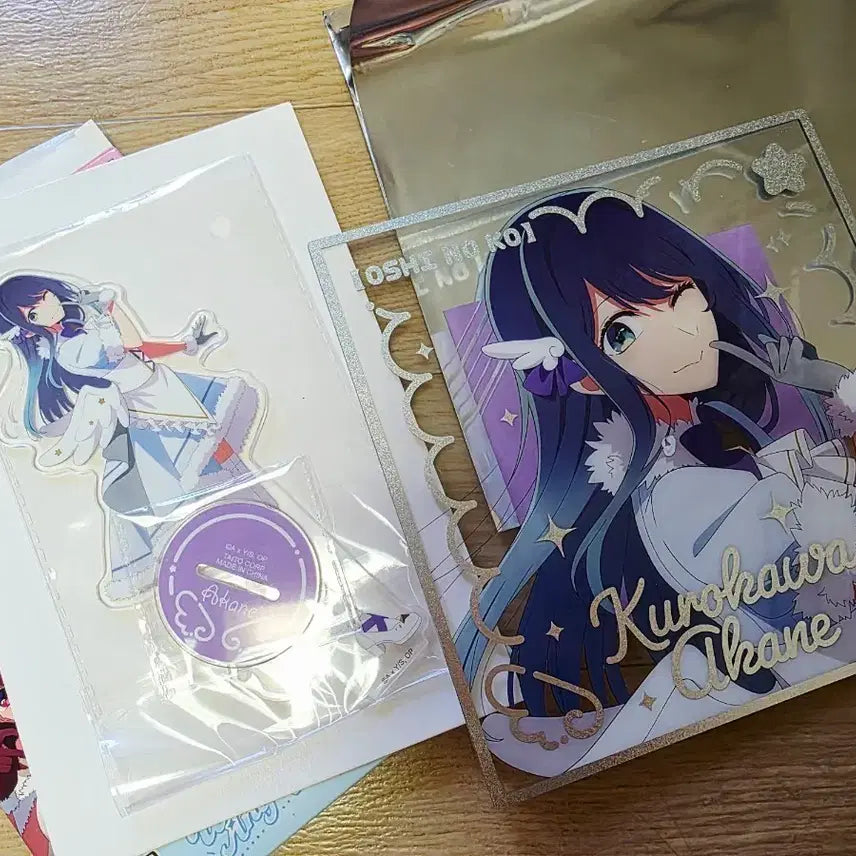 [BUNJANG] Oshi no Ko Ichiban Kuji Akane Acrylic Stand &amp; Clear Shikishi Bundle Set / 최애의 아이 제일복권 아카네 상품 일괄 팝니다
