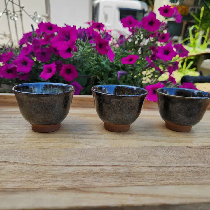 [BUNJANG] Tenmoku Tea Bowl Bundle Set (3 pcs) / 천목 소다완 3개 일괄판매