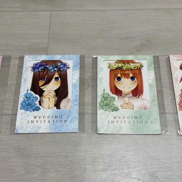 [BUNJANG] The Quintessential Quintuplets Animate Cafe Collaboration Wedding Illustration Set / 5등분의 신부 애니플러스샵 콜라보 까페 구매 특전 일괄