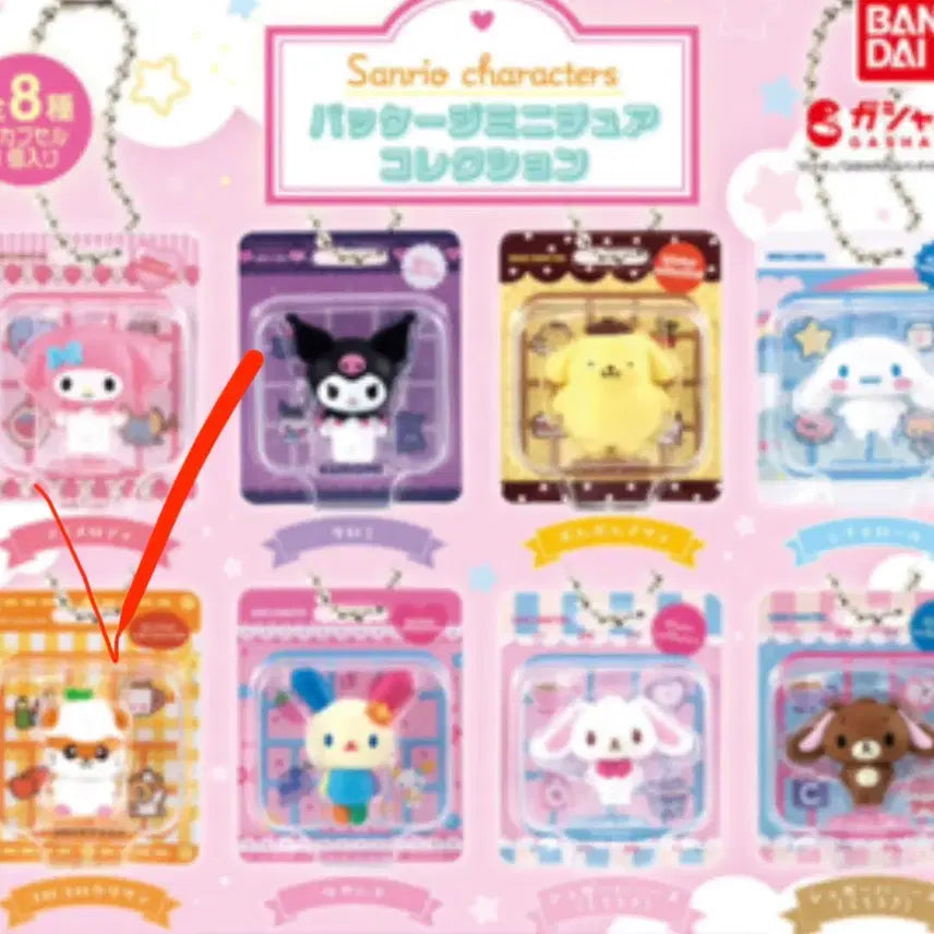 [BUNJANG] Sanrio Characters Package Charm Keychain Gacha / 산리오 캐릭터즈 패키지 참 키링 가챠