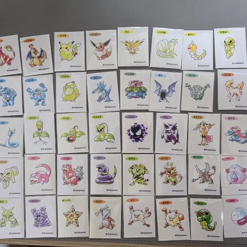 [BUNJANG] Pokemon Artwork Ttibu Seal Bundle Set (48 types) / 아트워크 포켓몬 띠부씰 일괄 (48종)