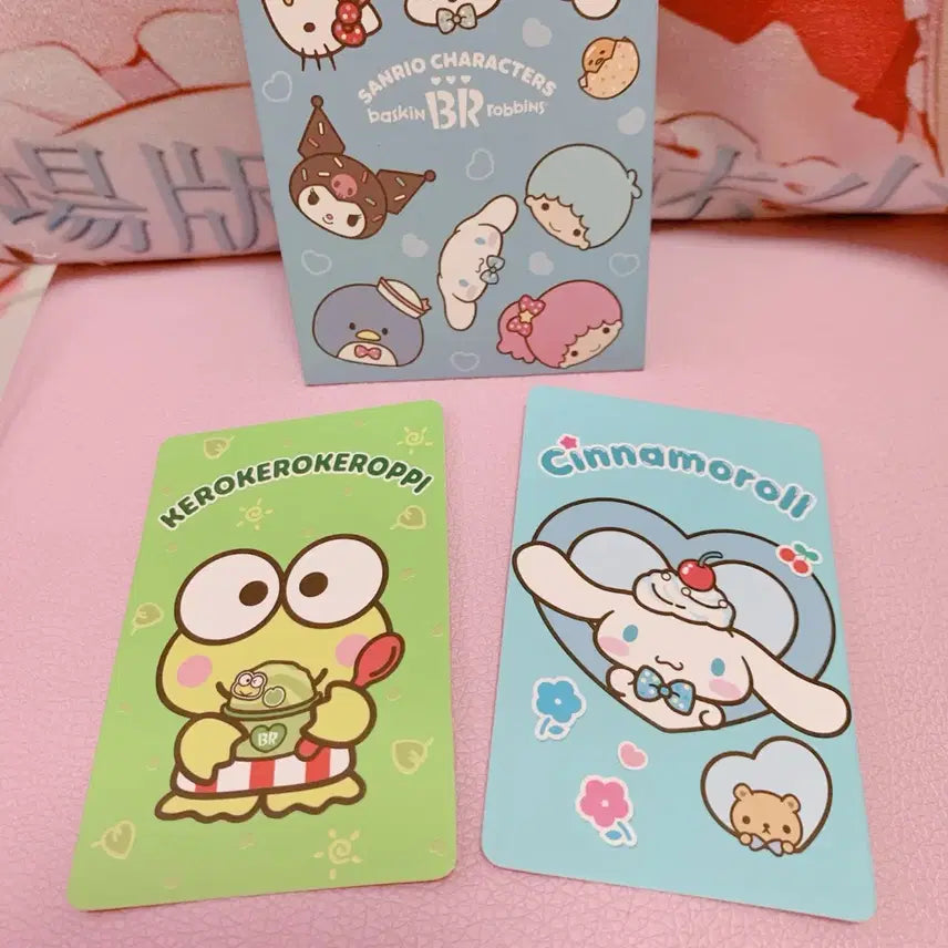 [BUNJANG] Sanrio Keropi Cinnamoroll Baskin Robbins Bundle Set Card / 일괄) 베스킨라빈스 산리오 카드 케로피 시나모롤 베라