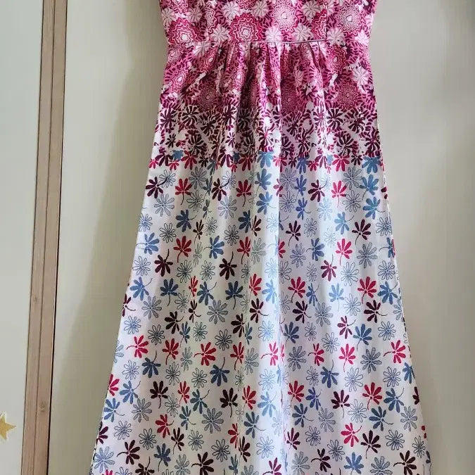 [BUNJANG] Vintage Flower Pattern Sleeveless Midi Dress / 빈티지 플라워 패턴 민소매 원피스